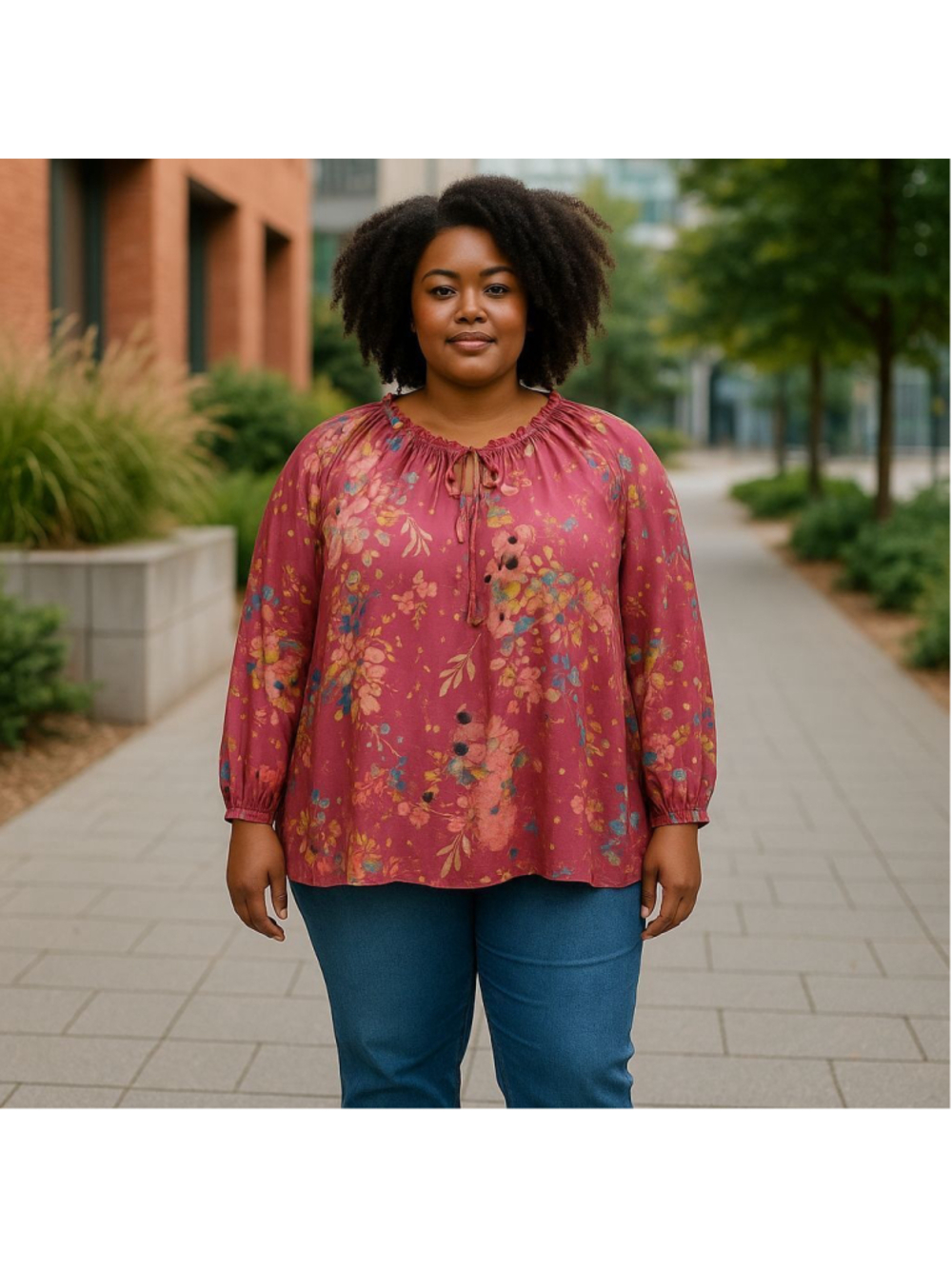 Cato Plus Pink Floral Blouse 22/24W